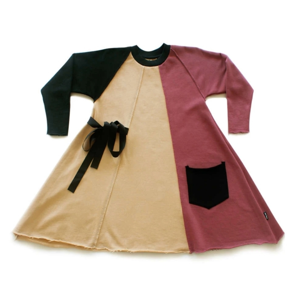 ACBC GIRLS' MIXOLOGY COLOR POCKET DRESS